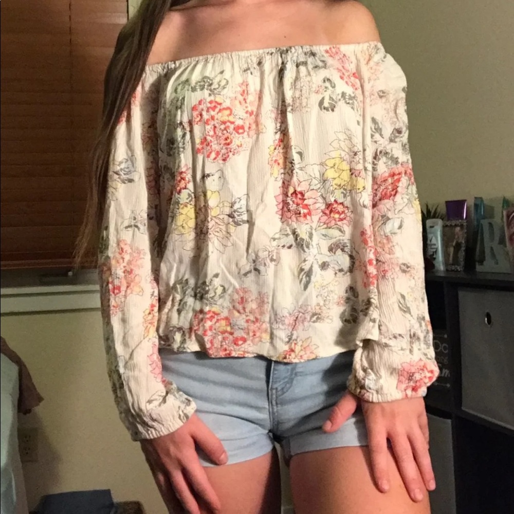 Floral off shoulder top